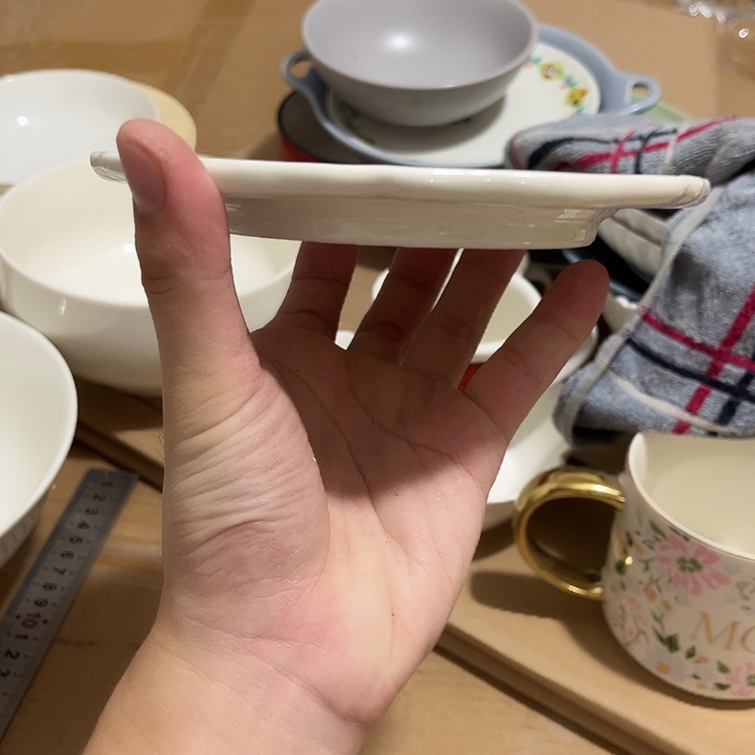 陶瓷奶油蛋糕边6.5寸点心盘