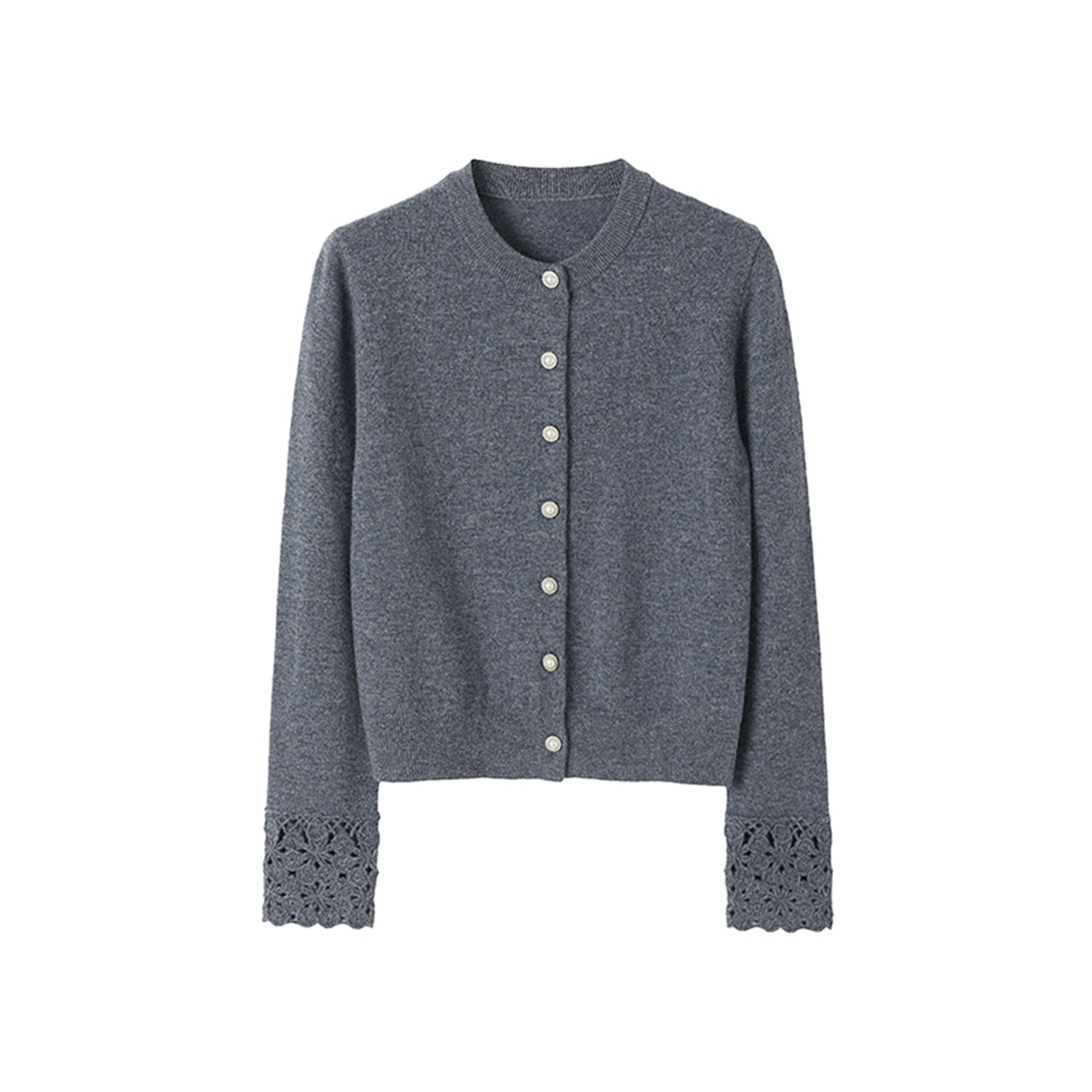 【花野弥香】2025年早春圆领长袖秋冬毛衫百搭毛衣气质轻奢针织衫