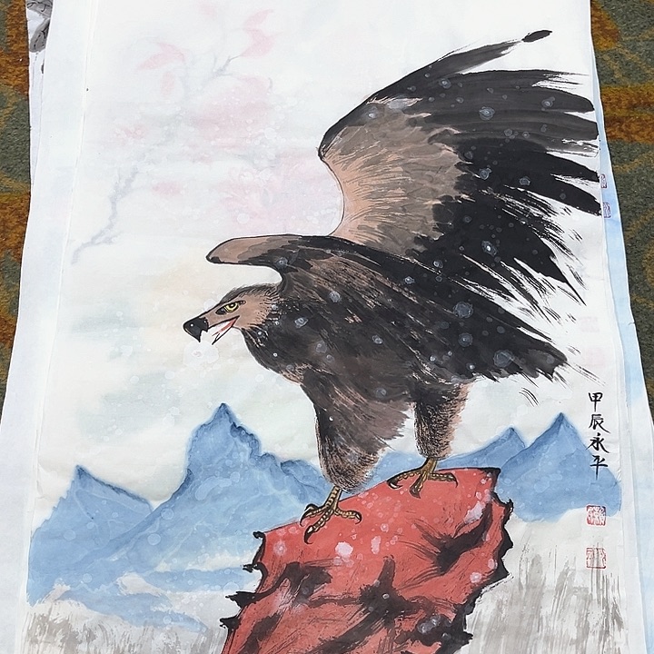 国画四尺三开赖永平