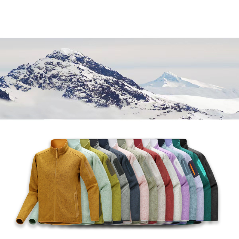 新款加绒covert立领撞色抓绒衣保暖舒适拉链开衫上衣户外休闲外套