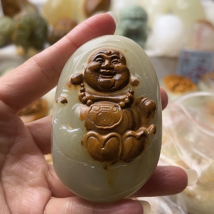 K***m石材古青石不退换佛微瑕