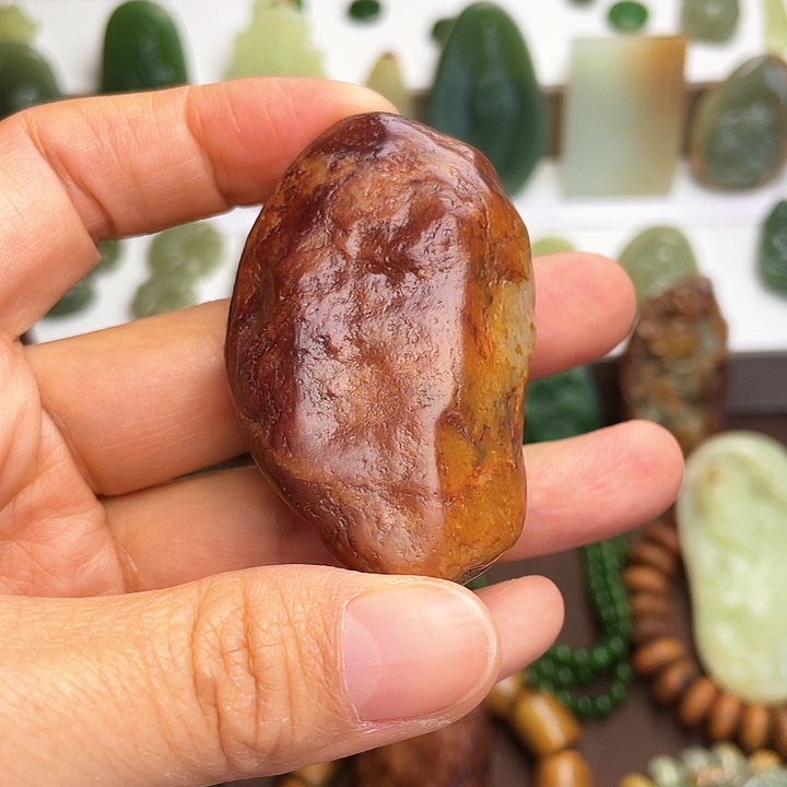 蛇纹石玉合金颈饰