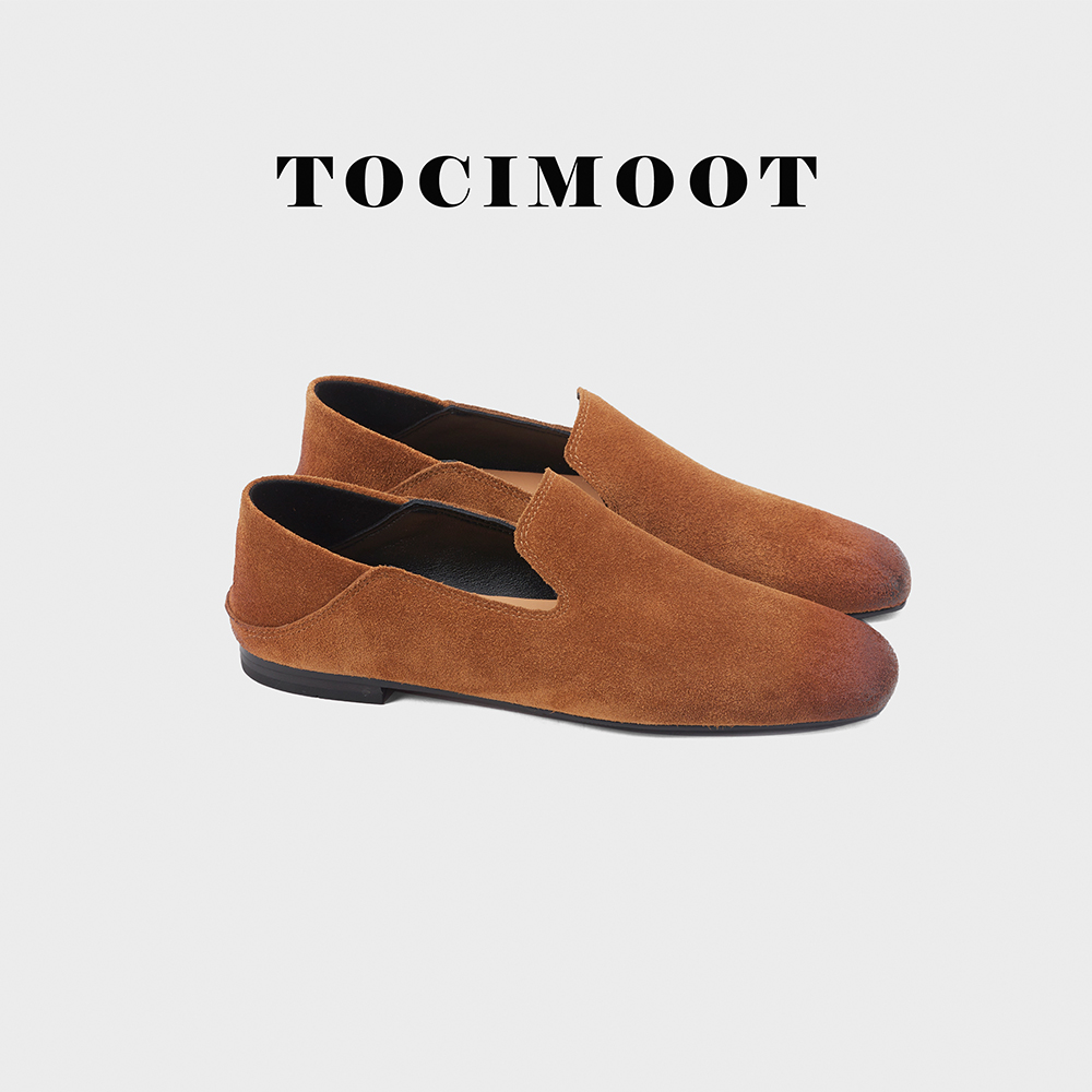 TOCIMOOT/乐福鞋绒面皮鞋极简风平底春季休闲鞋时尚