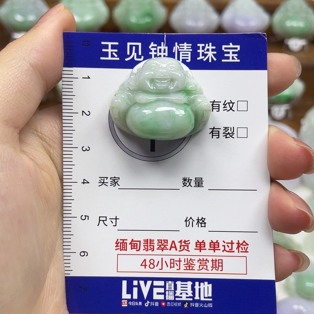 翡翠未镶嵌颈饰佛公