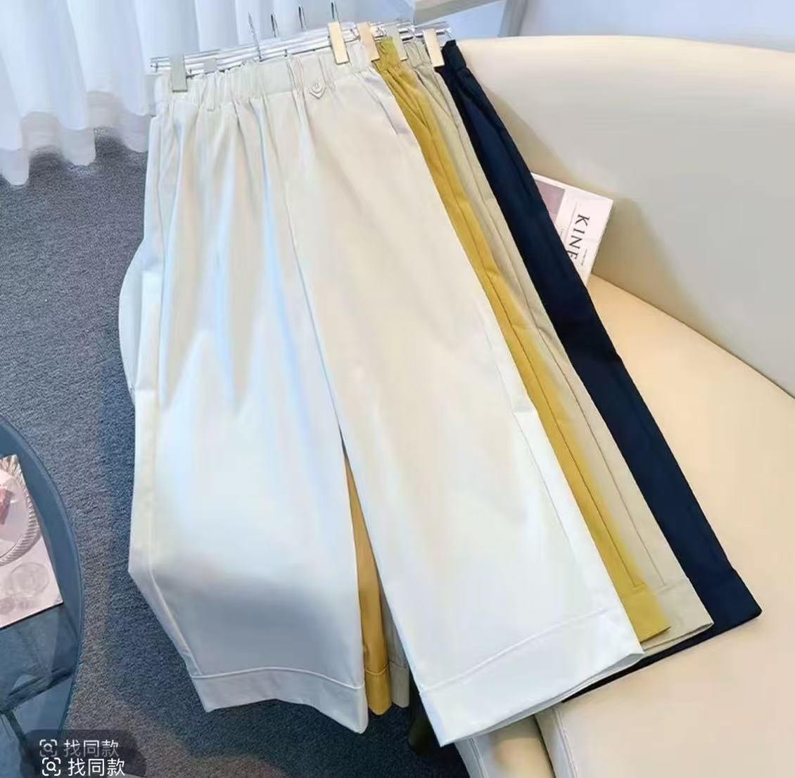 D618夏装新款百搭休闲气质时尚九分花苞裤女裤