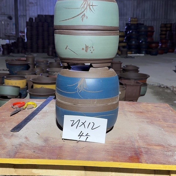 紫砂花盆手工制作62