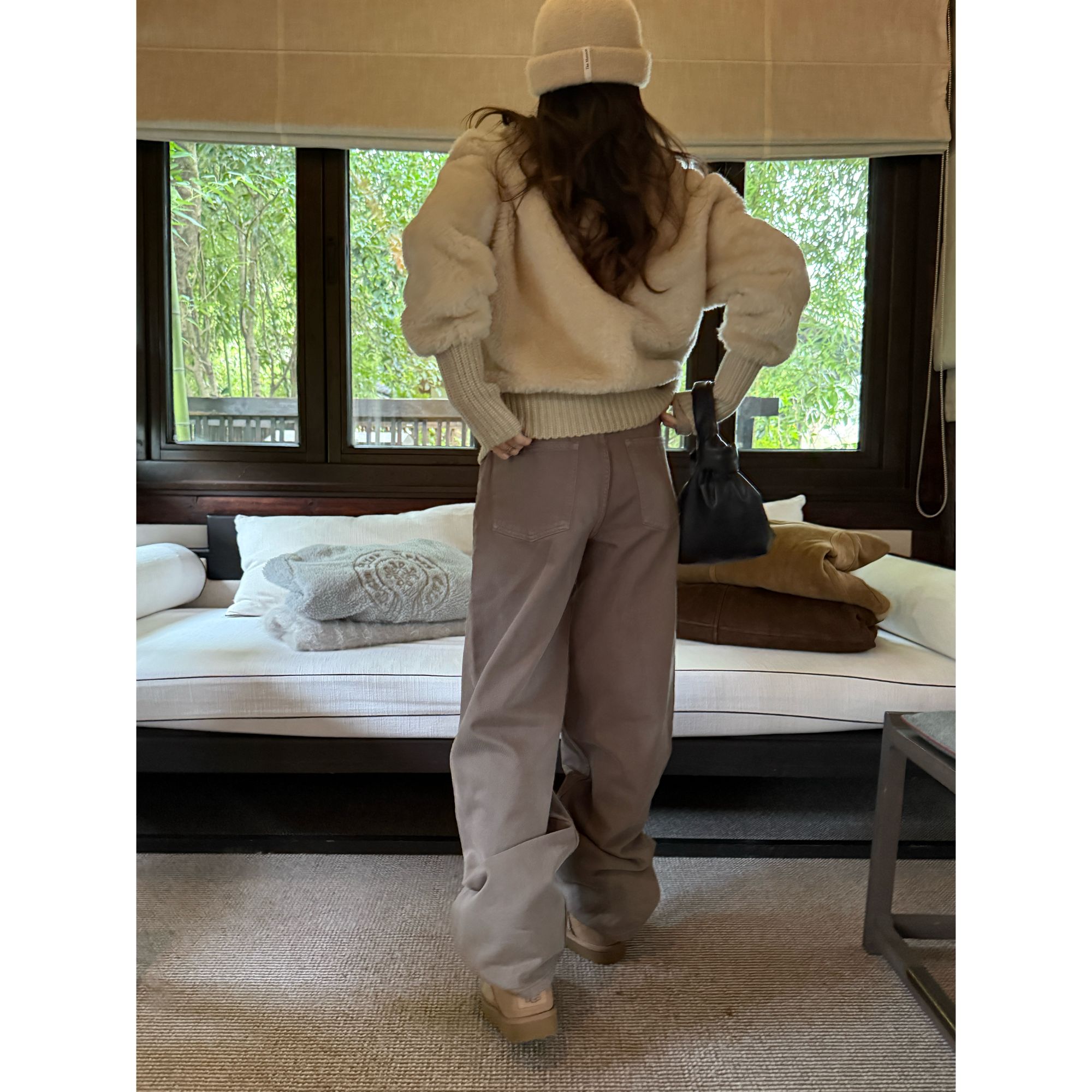  MANGOSTEEN 拿铁做旧感牛仔裤 KZ004