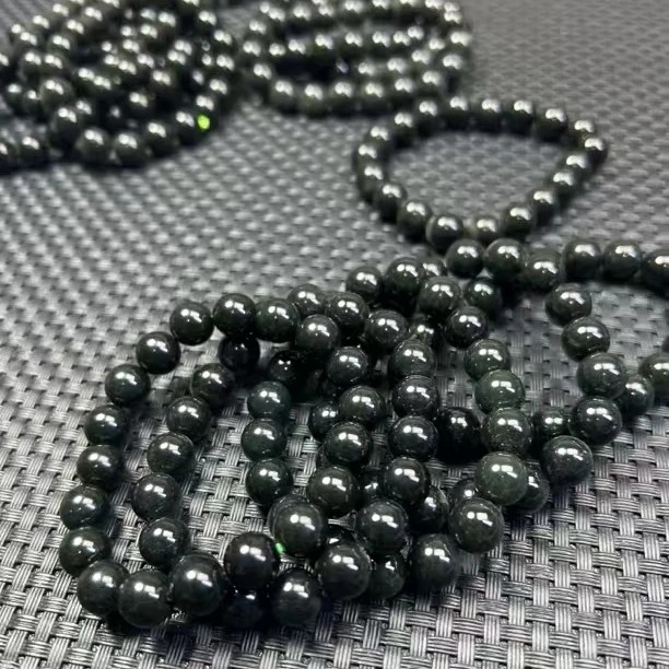 天然黑油青手串卡10左右多样性拍一发一