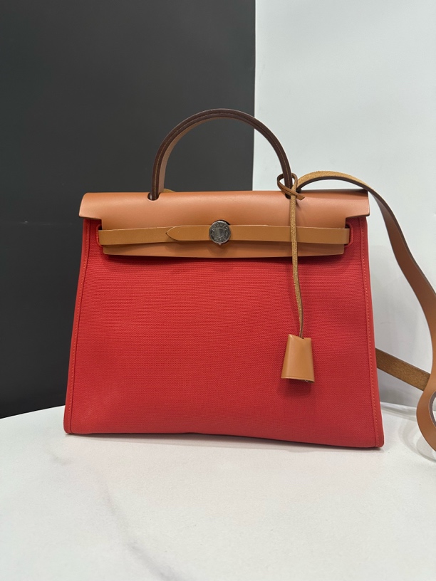 95新 Hermes/爱马仕 herbag单肩包A刻31cm/0985012514