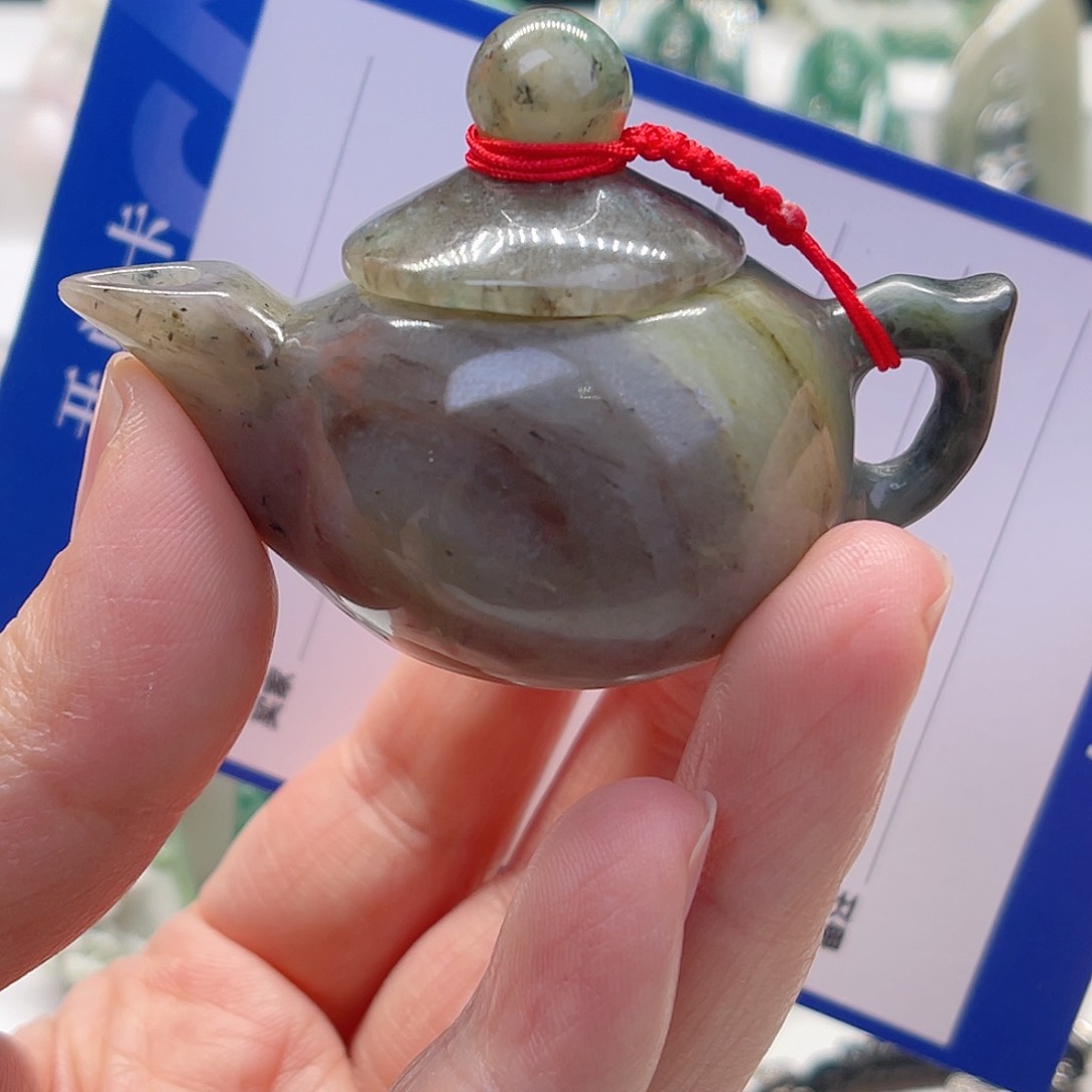 独山玉把把壶未镶嵌