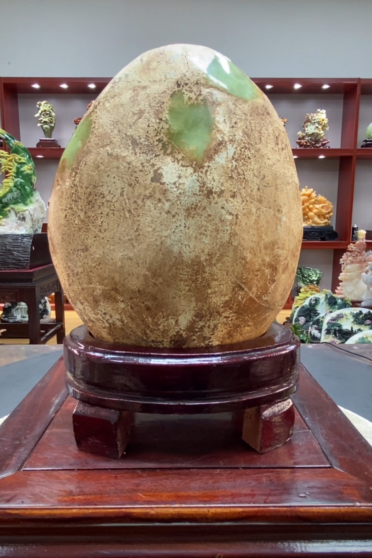 8003家居装饰摆件中式雕刻书房纪念品花鸟电视柜玄关创意山水白菜