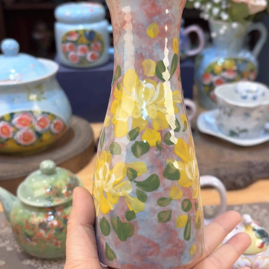 景德镇手绘高温釉下彩陶瓷茶具