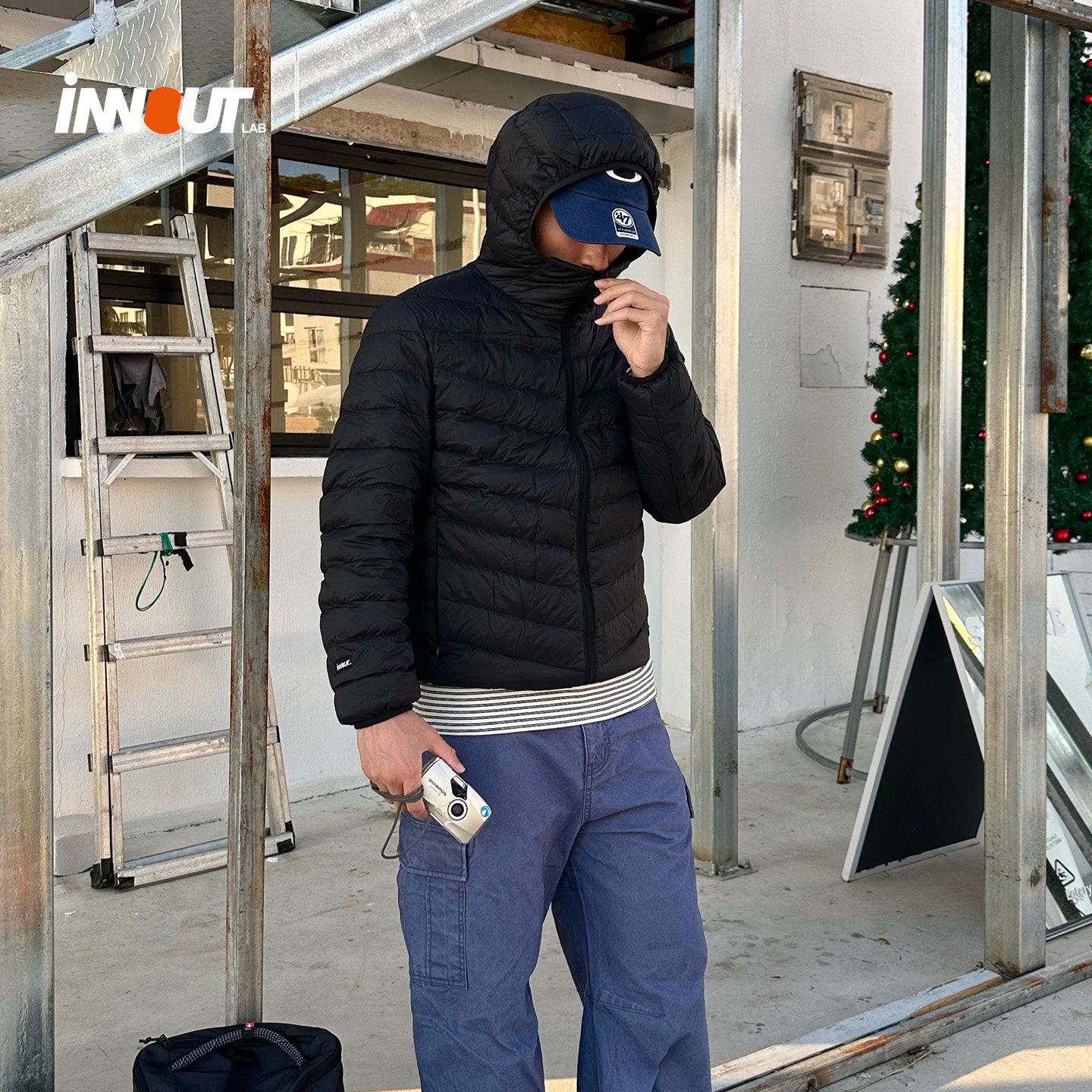 INNOUT跑步羽绒服男防风防泼水滑雪运动轻薄冬季白鸭绒保暖外套男