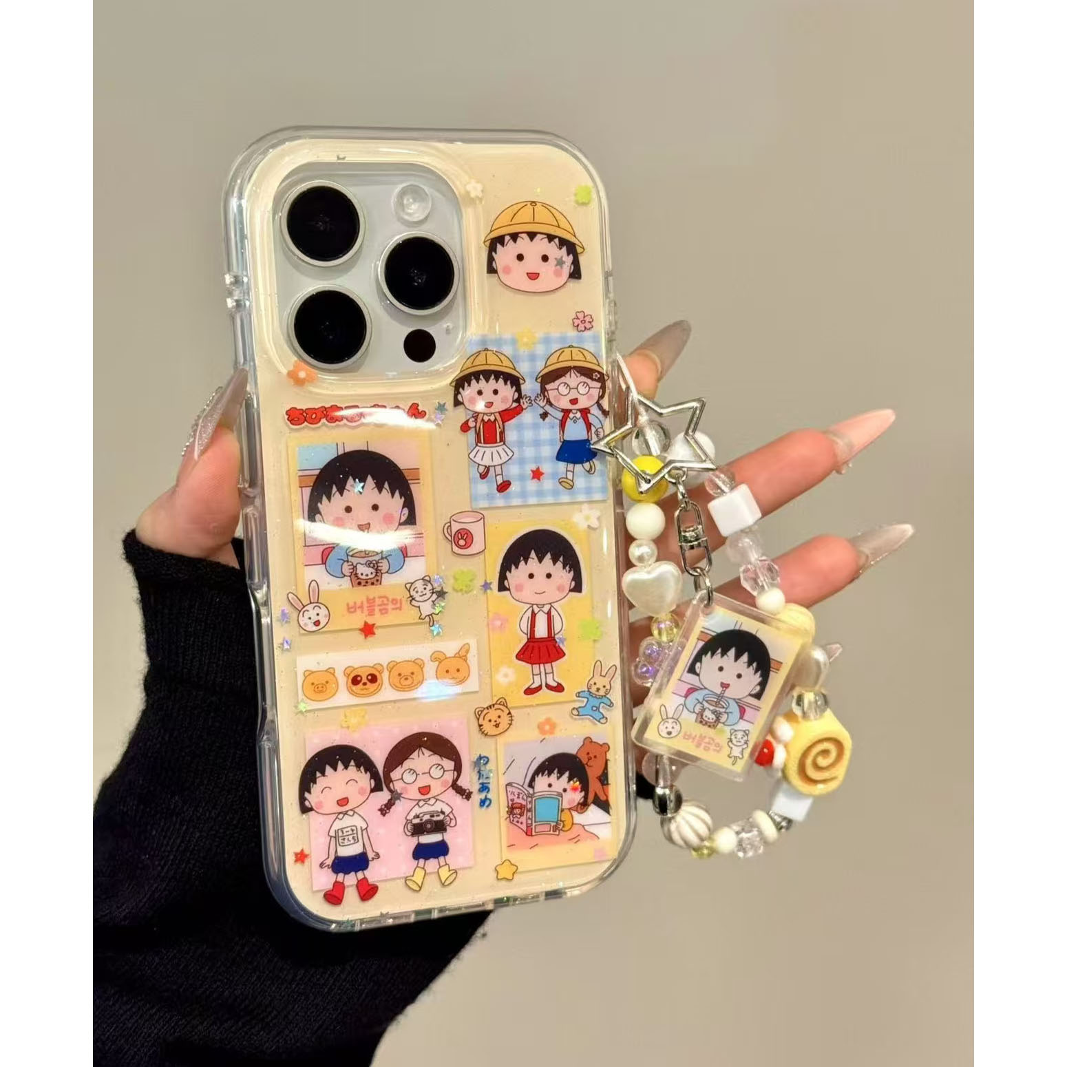 插画小丸子适用苹果17promax手机壳VIVO华为OPPO小米15一加防摔壳