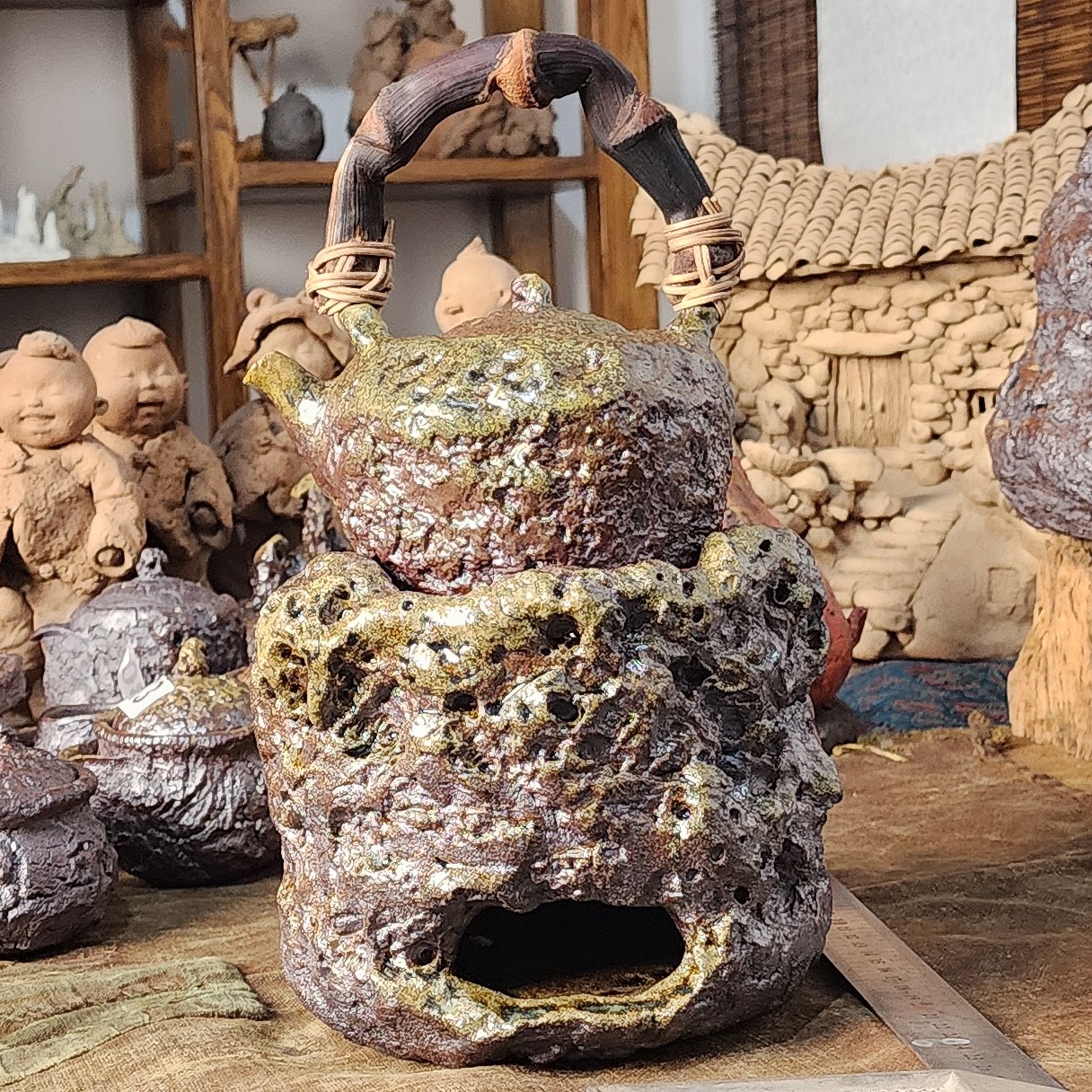 柴烧  紫砂  煮水壶   纯手工