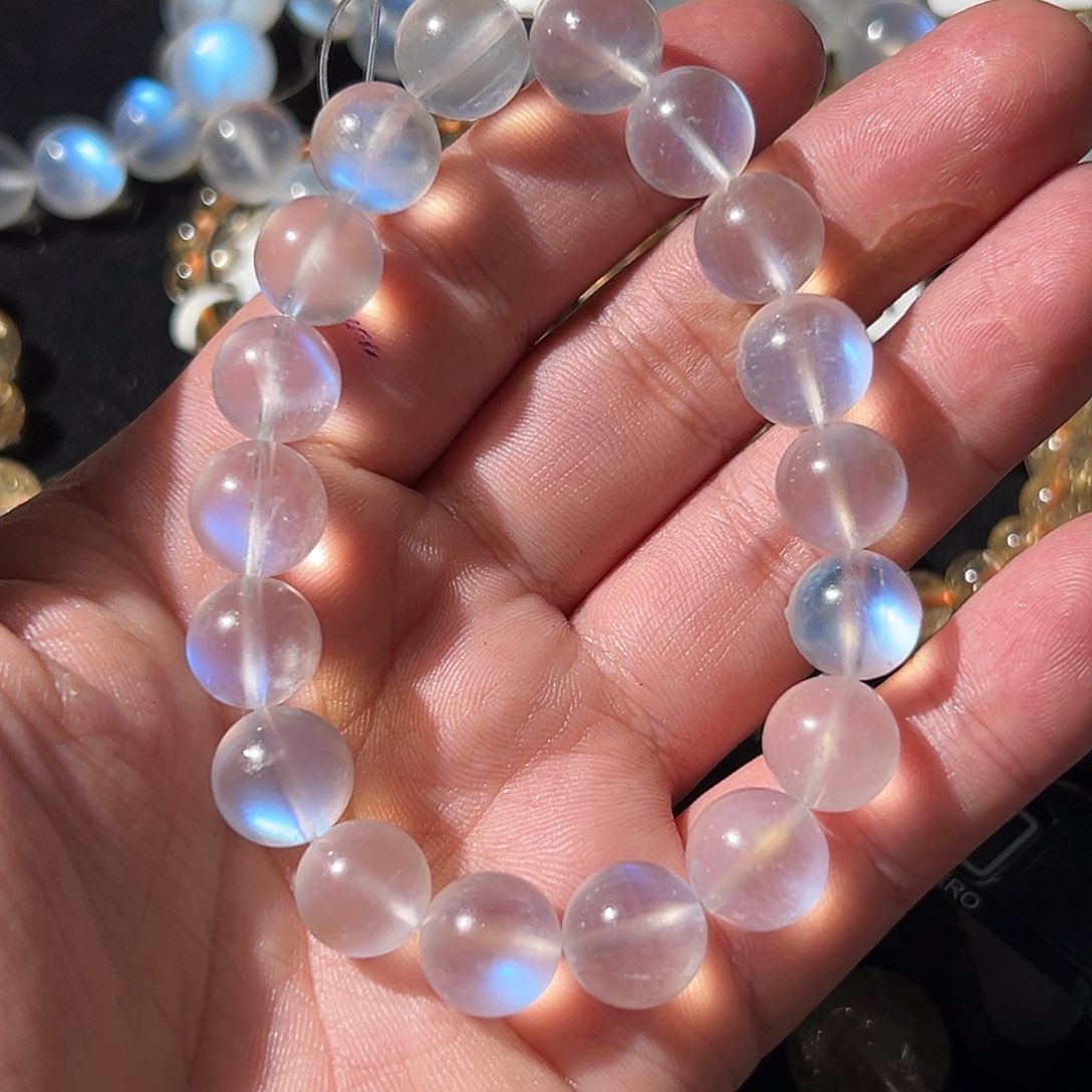 未镶嵌手链长石蓝月光