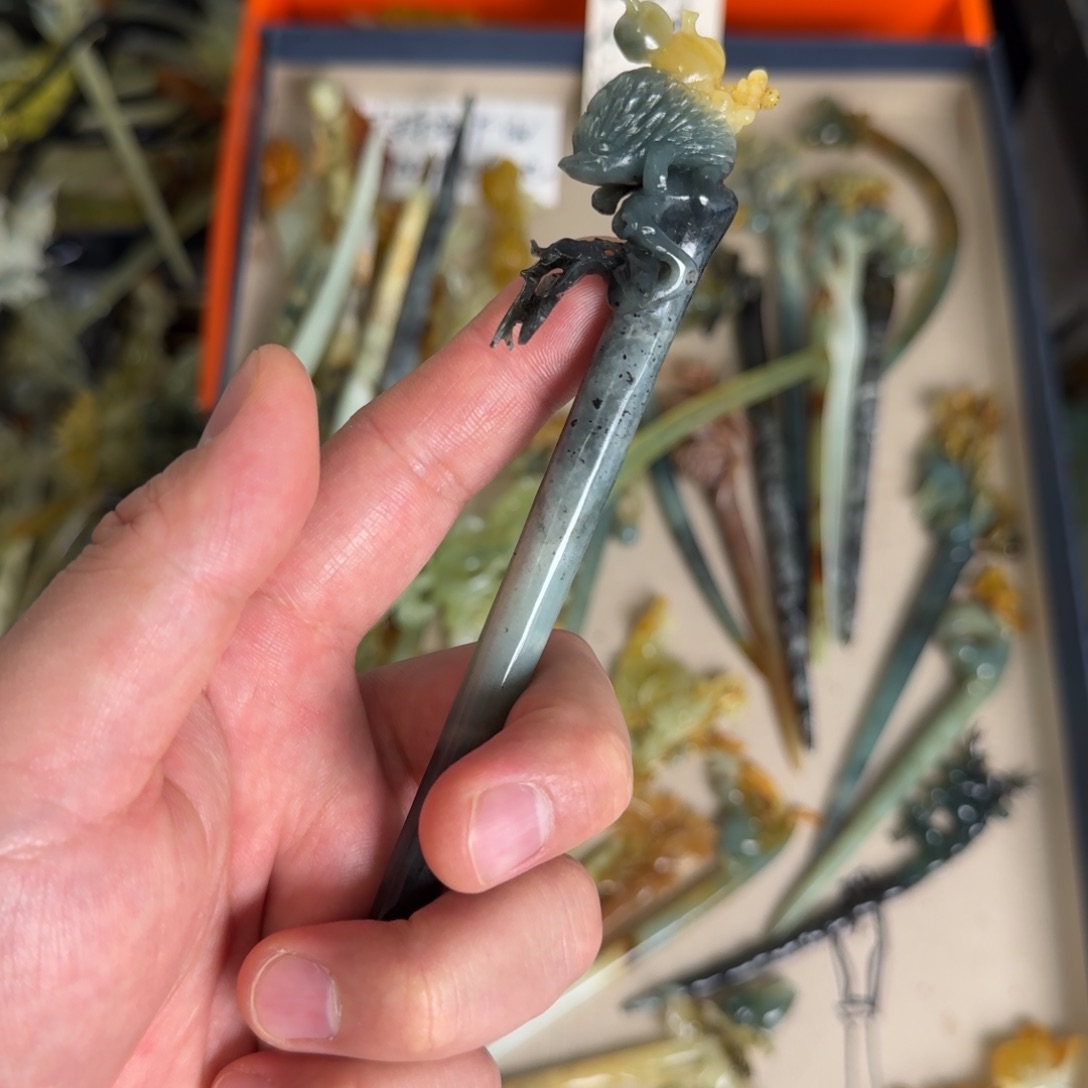 岫玉发饰未镶嵌明君玉簪贼拉好看