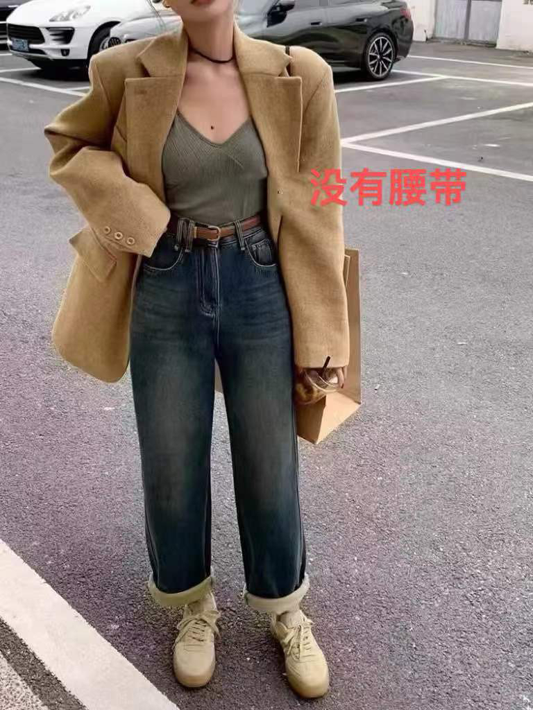 邹先生970-28牛仔裤哈伦裤（厚绒）休闲百搭