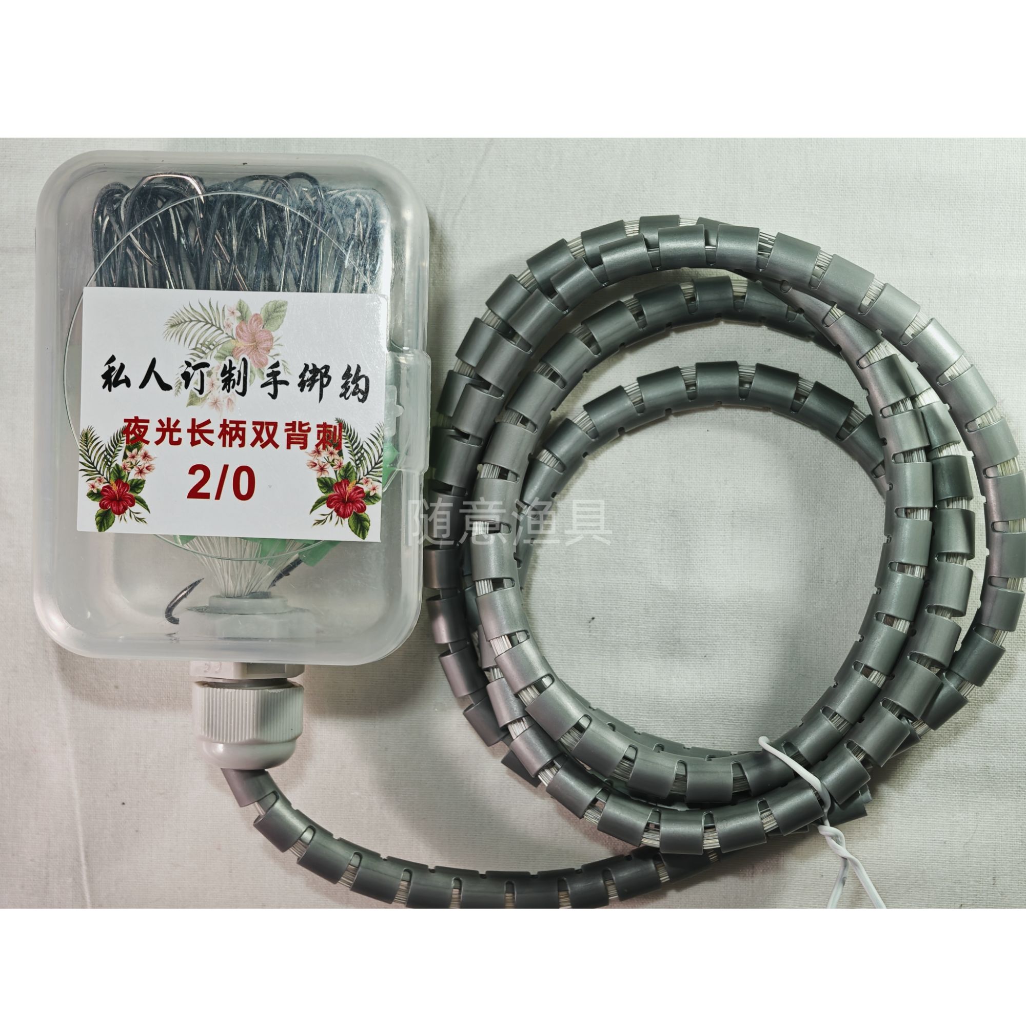 海钓双背刺直柄钩定制手绑钩海钓船钓鲅鱼白果子带鱼黄鱼黄姑鱼