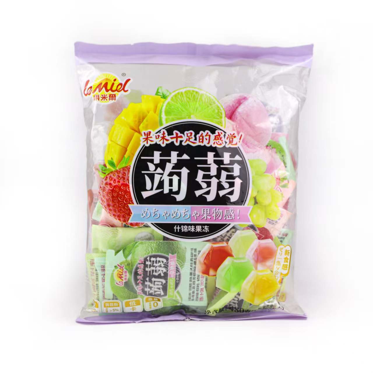 乐米尔低卡零脂肪什锦果汁蒟蒻果冻美味休闲零食