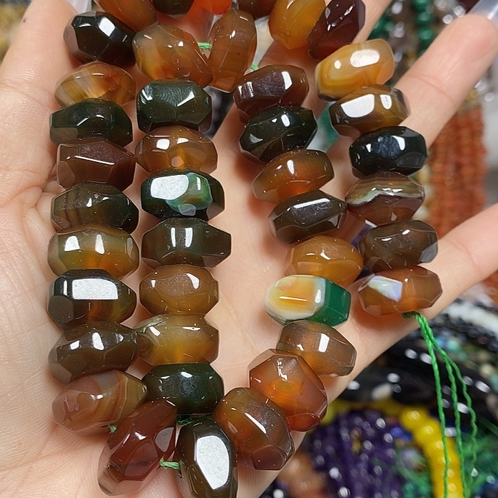 玛瑙/玉髓未镶嵌珠宝半成品玛瑙卡15mm