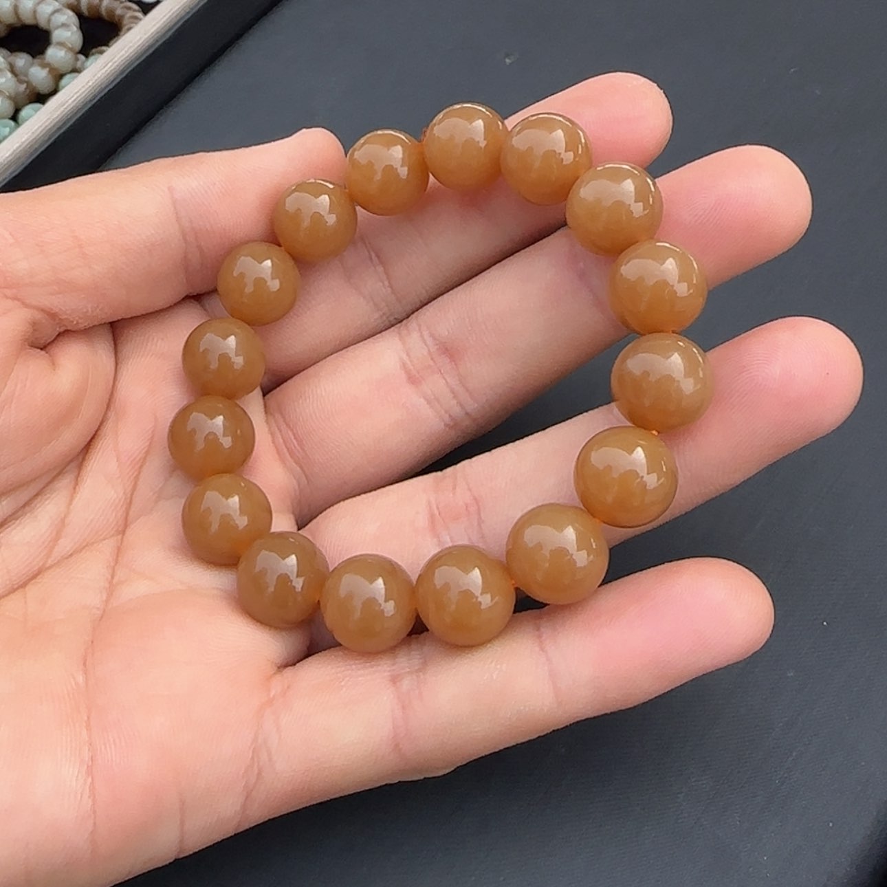 【闪购商品】和田玉未镶嵌颈饰满糖色手串