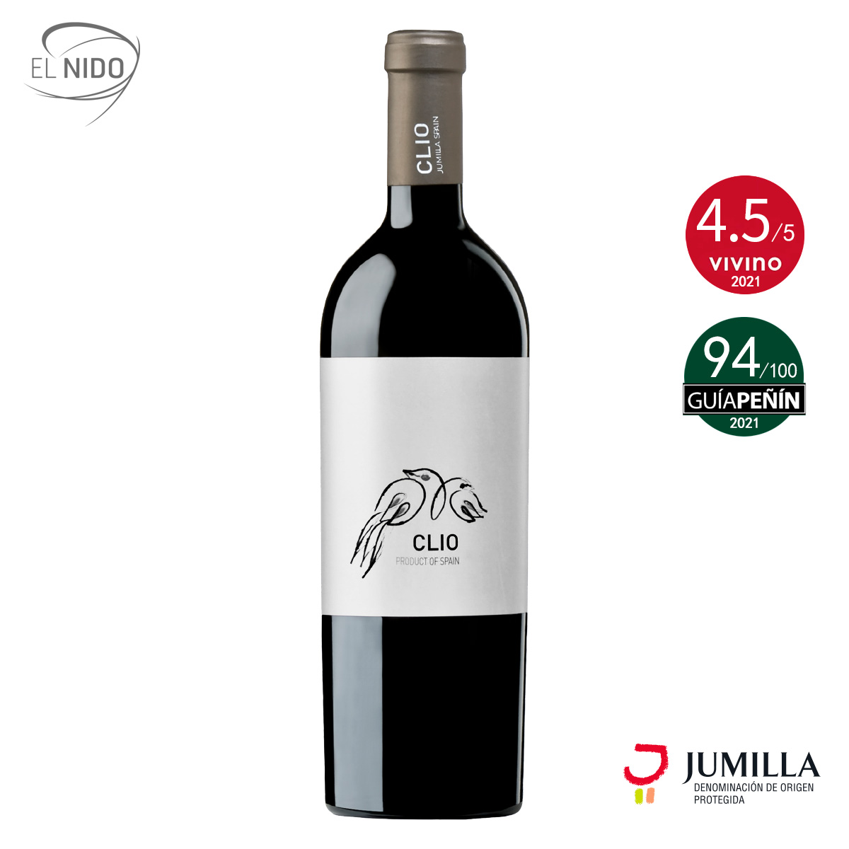 西班牙胡米亚DO产区原瓶进口 欢迹柯礼傲干红葡萄酒CLIO750ml