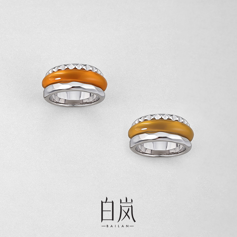 白岚落霞戒指2025新款设计高级轻奢时尚气质小众精致戒圈女QL3428