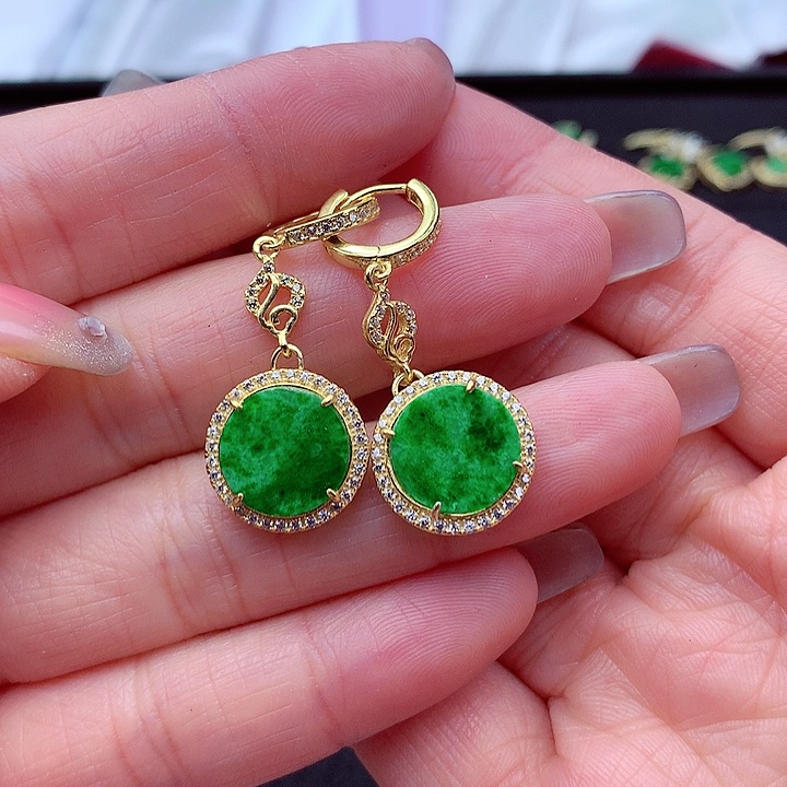 翡翠颈饰银S925镶嵌翡翠