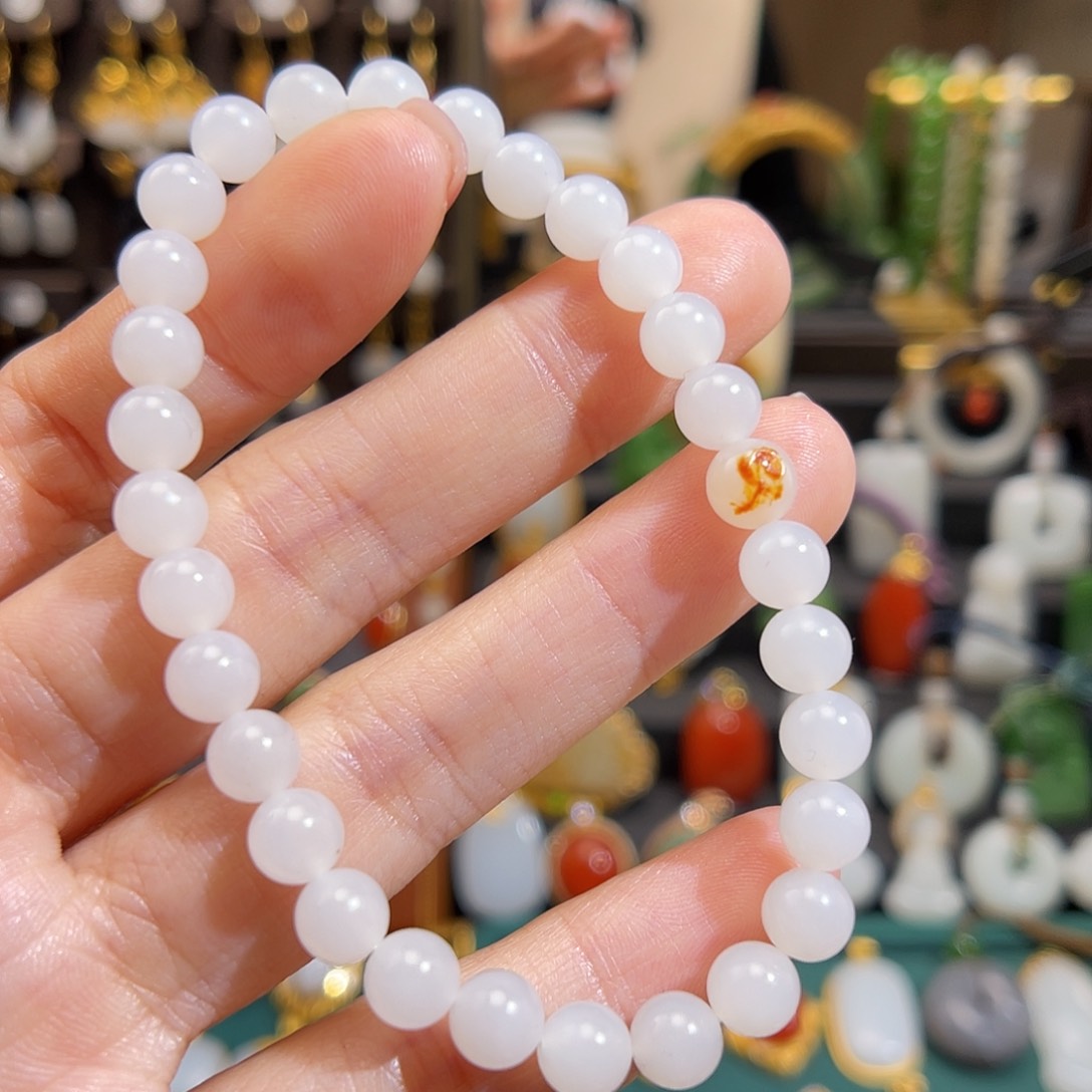 和田玉手串未镶嵌