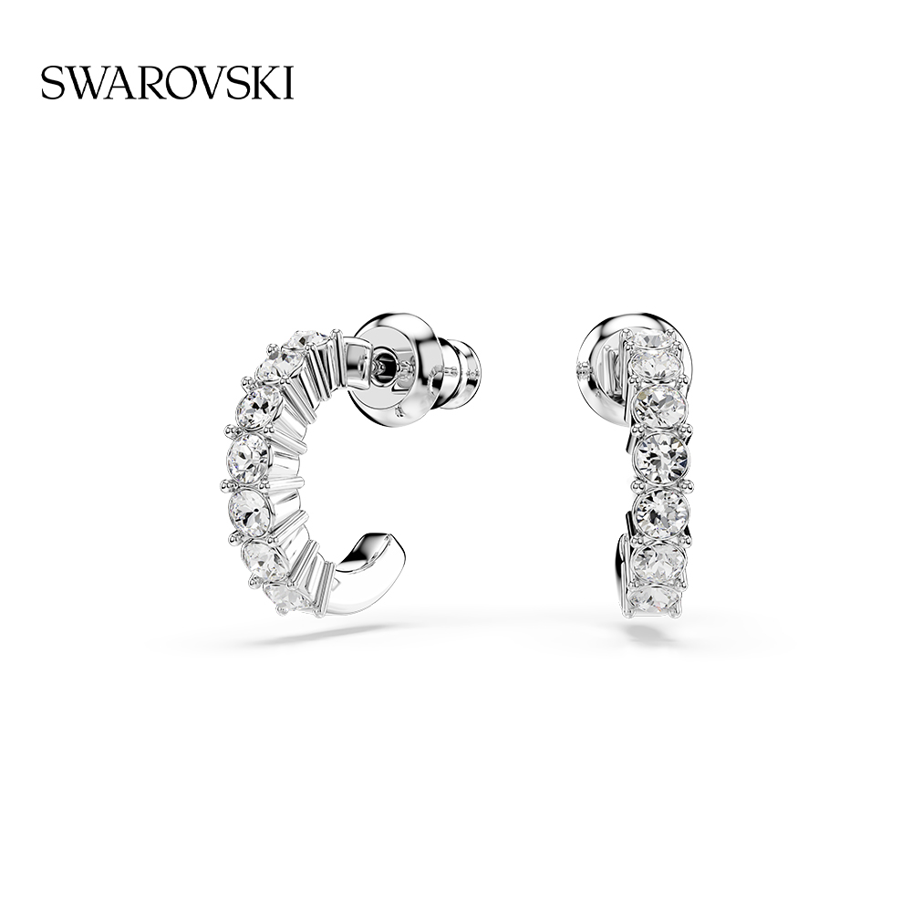 Swarovski/施华洛世奇 合金仿水晶耳饰 新年礼物 Mini Hoop 耳环