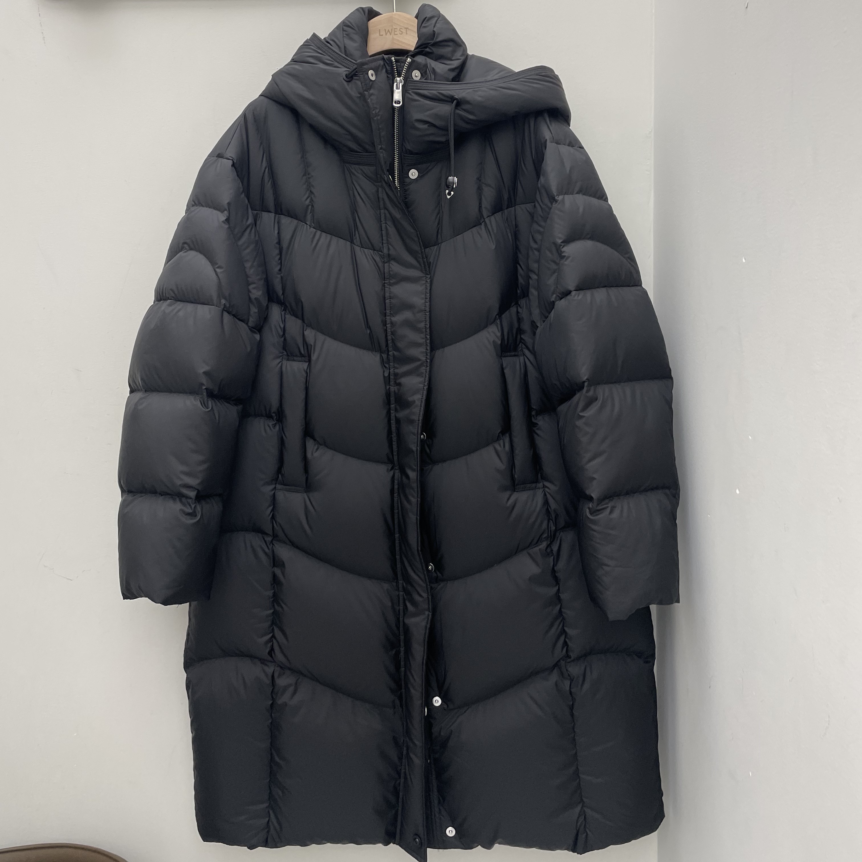 女连帽中长款双面可调连帽户外休闲冬季加厚高充绒羽绒服A11197