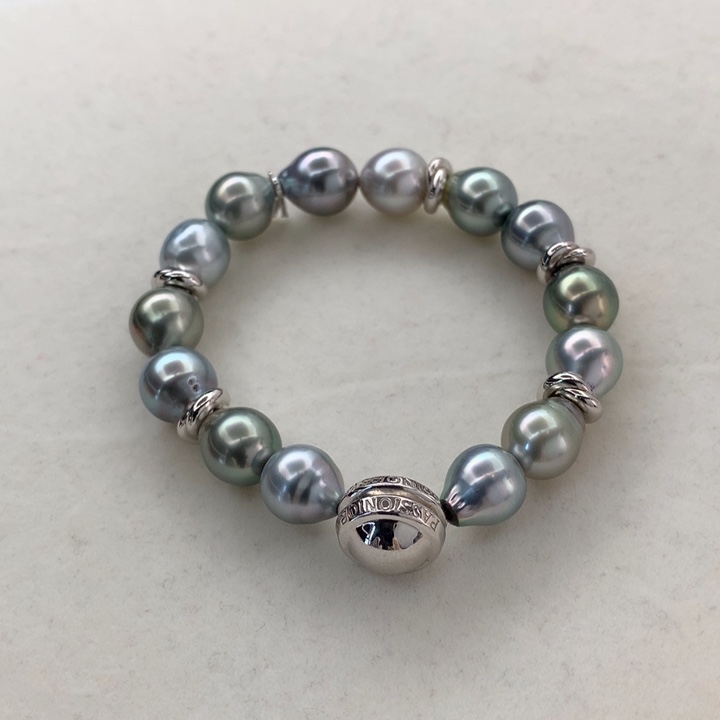 银S925镶嵌手链海水珍珠