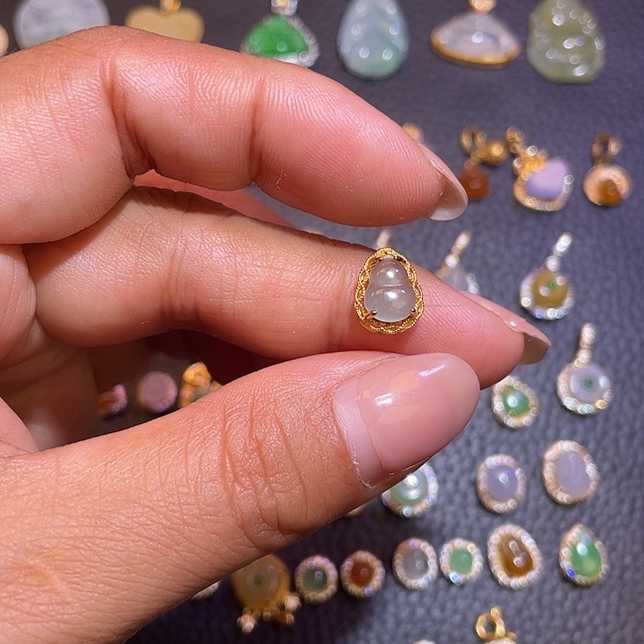 翡翠银S925镶嵌颈饰