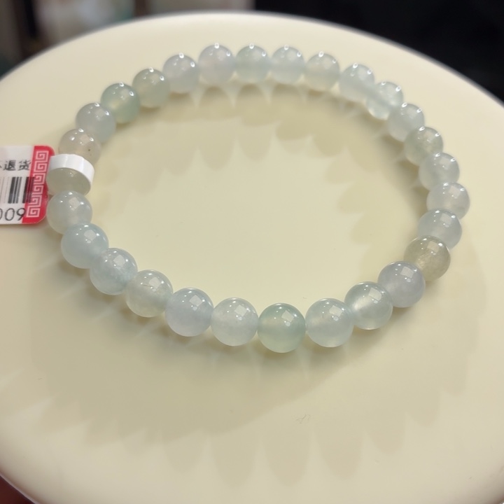 翡翠未镶嵌手链冰胶换彩卡6.8