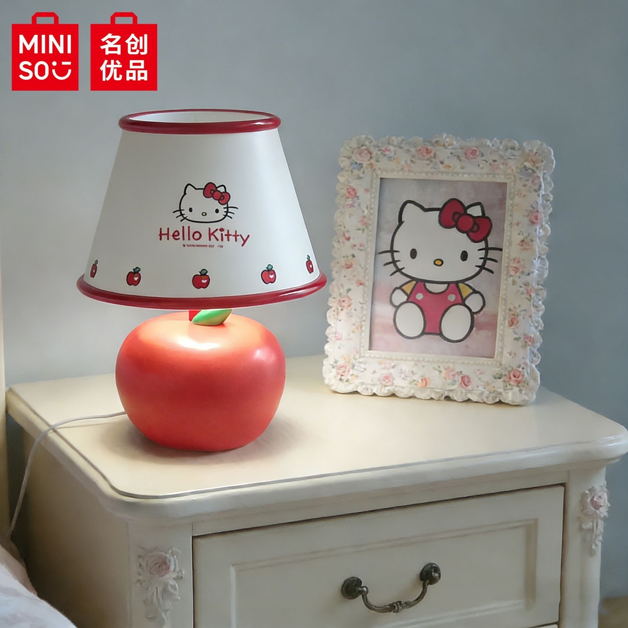 Sanrio characters红白联名系列LED苹果小夜灯&名创优品