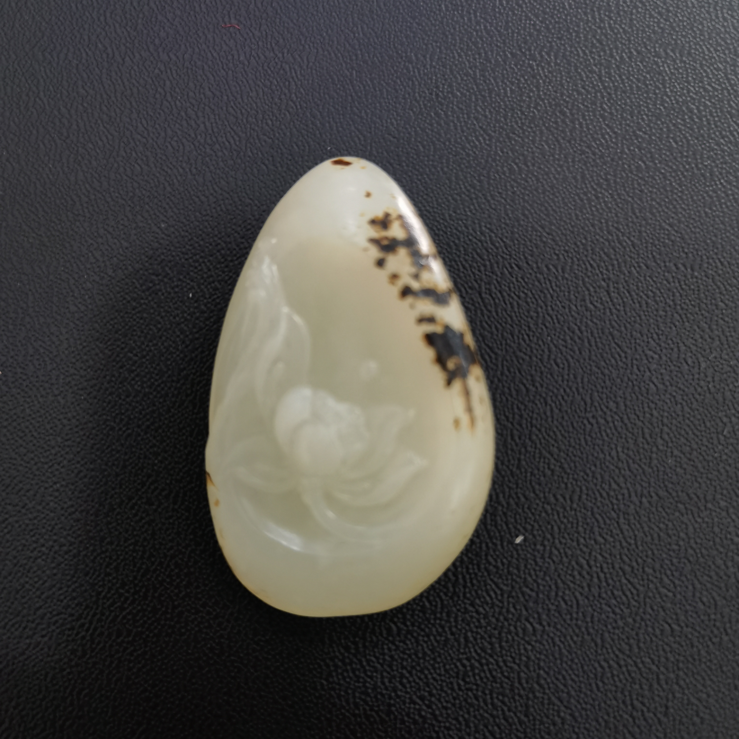 和田玉高润花开富贵小精致高端大气小吊坠