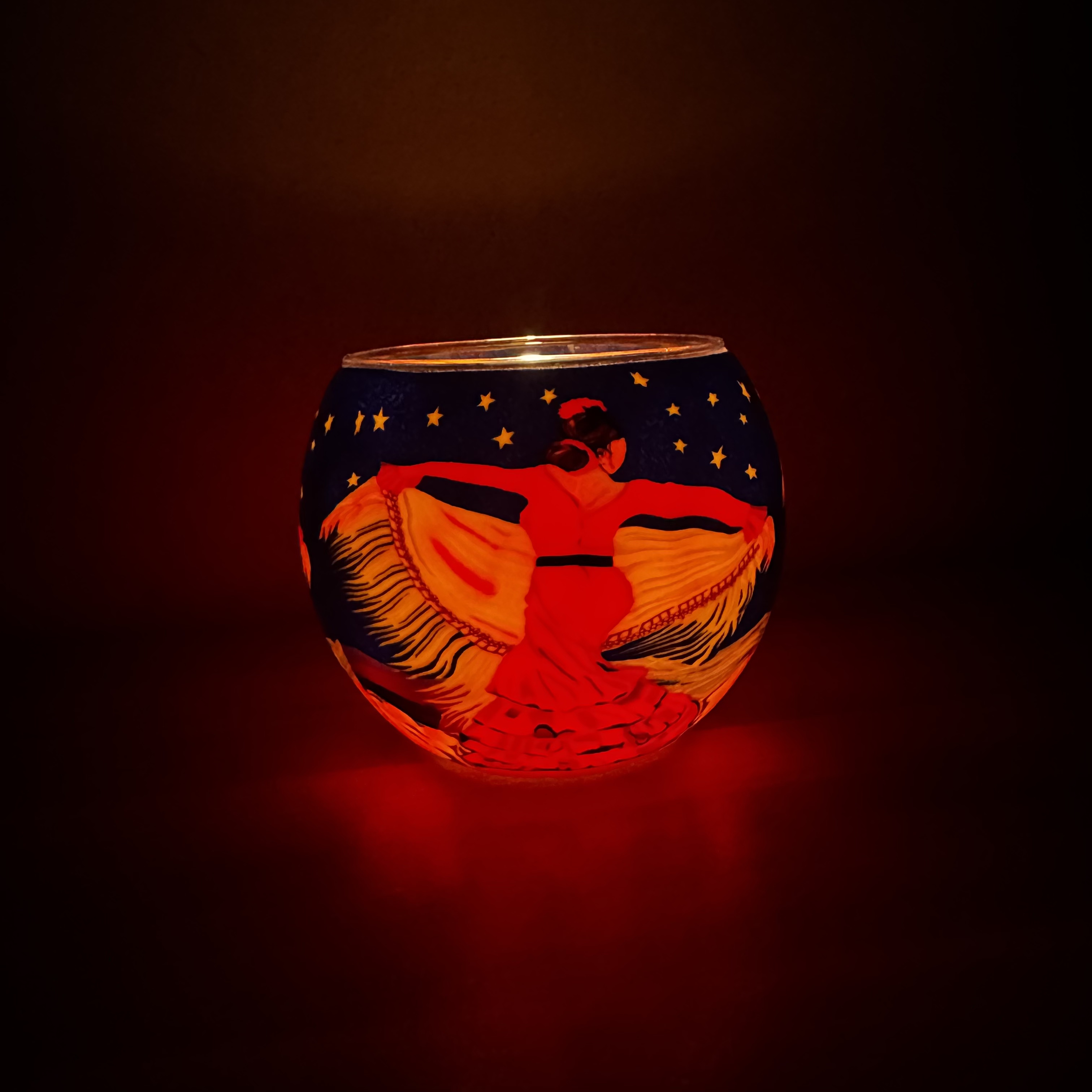 手工软陶弗拉明戈舞者艺术烛台西班牙风情创意蜡烛杯异域氛围好物