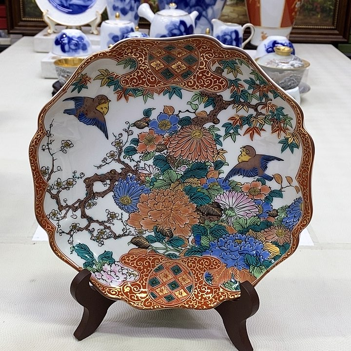 摆件进口瓷器九谷