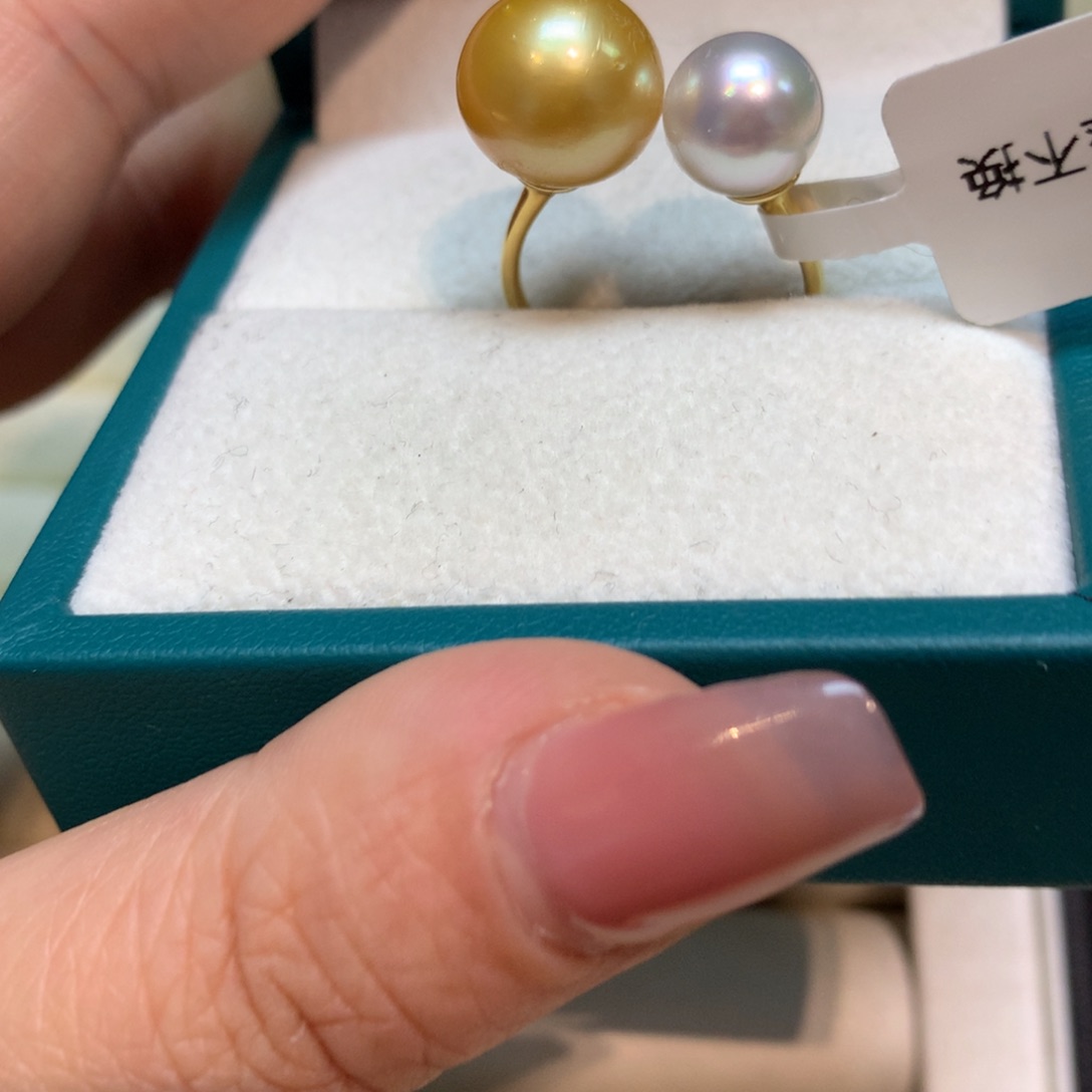 海水珍珠戒指银S925镶嵌