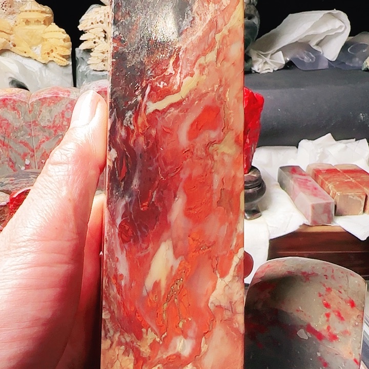 昌化石龙**网昌化朱沙冻印章