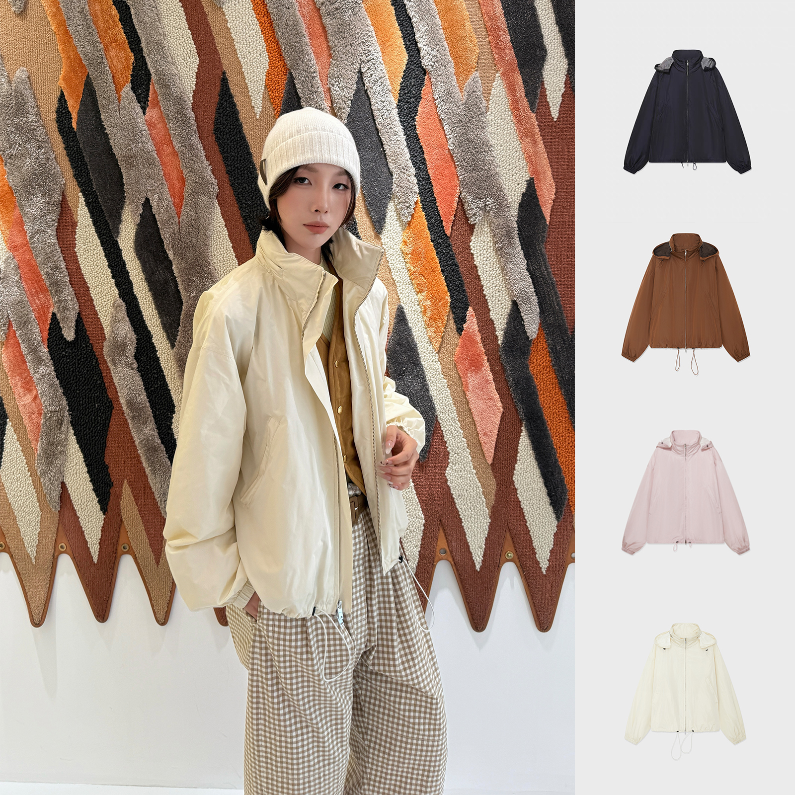 IMMI设计师品牌 绗棉短款抽绳夹克休闲女 DSC买手店 DY5I01015
