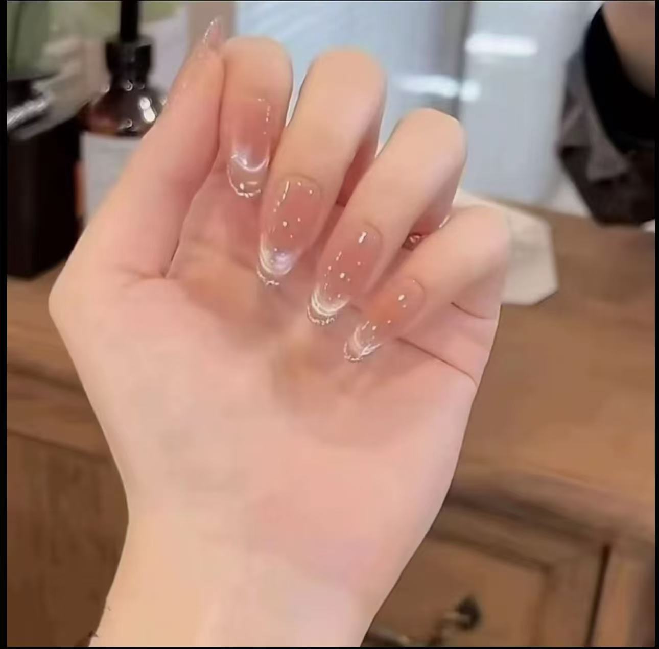 【素颜】手工穿戴甲10片装可拆卸爆款气质美甲贴WY高级穿戴美甲