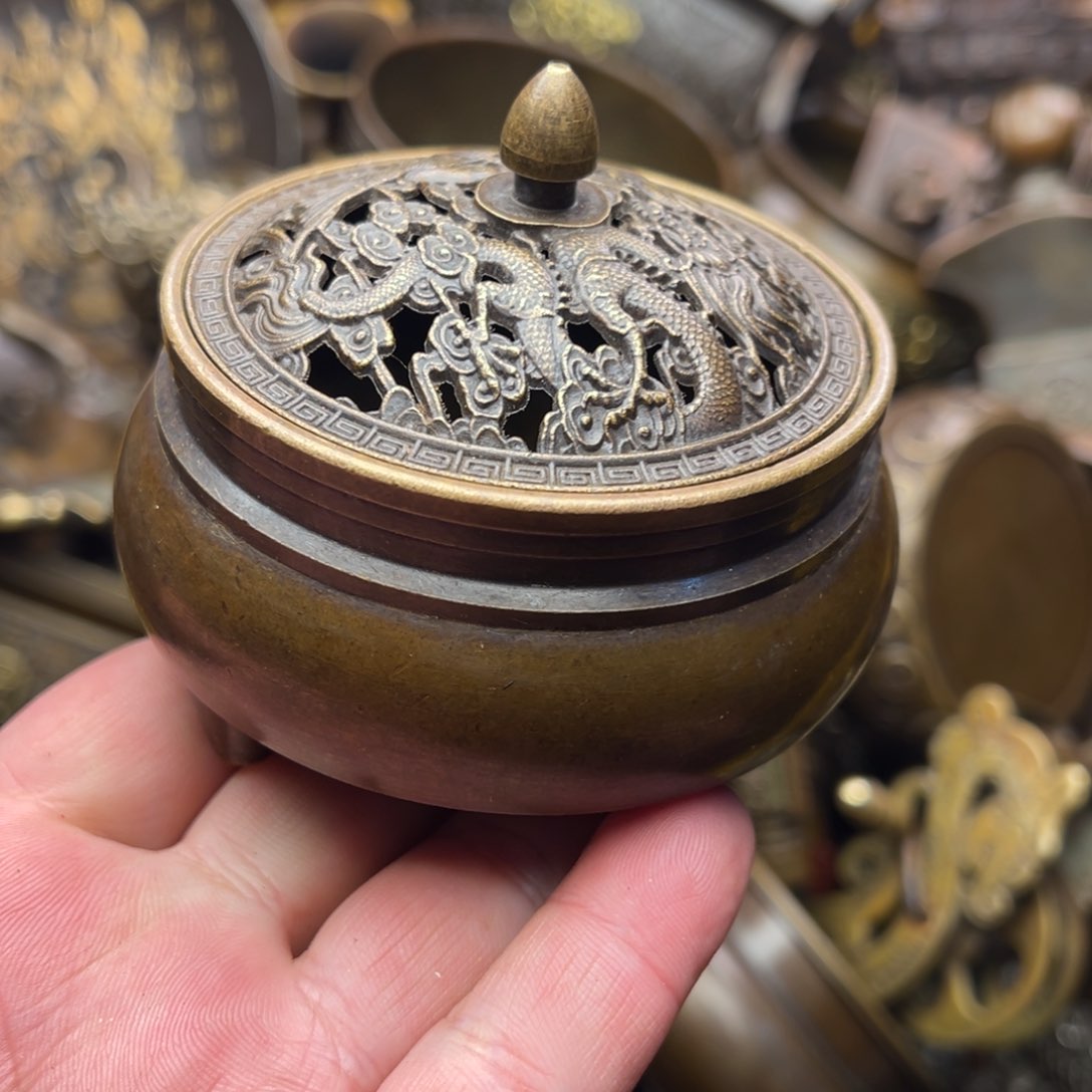 茶壶香炉铜器摆件