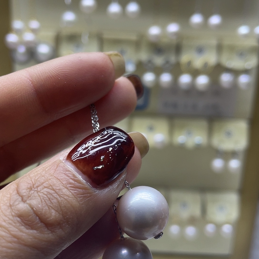 耳饰淡水珍珠银S925镶嵌