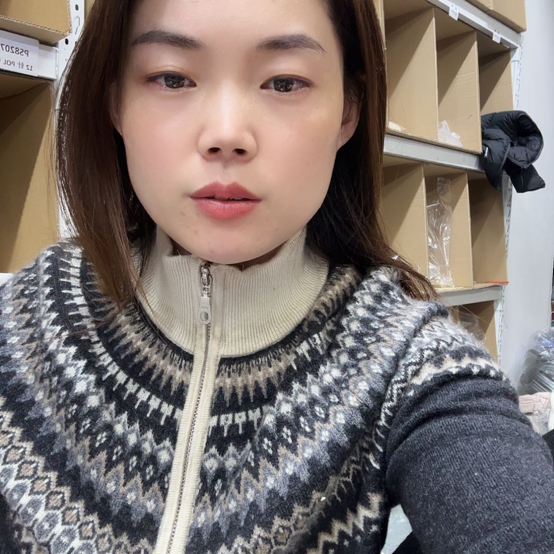 女士羊绒半拉链费尔岛