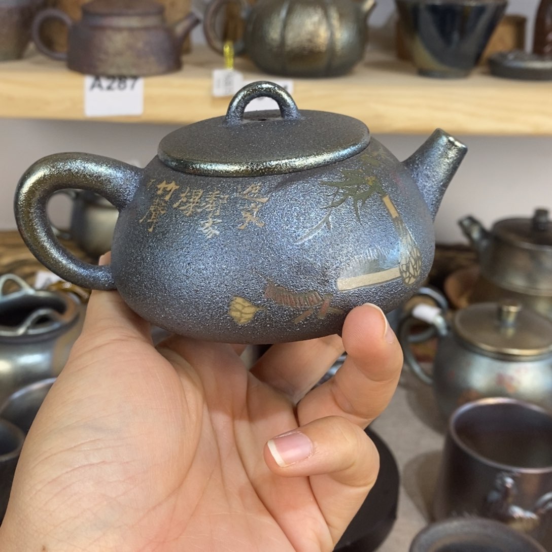 皇*建水紫陶柴烧茶壶