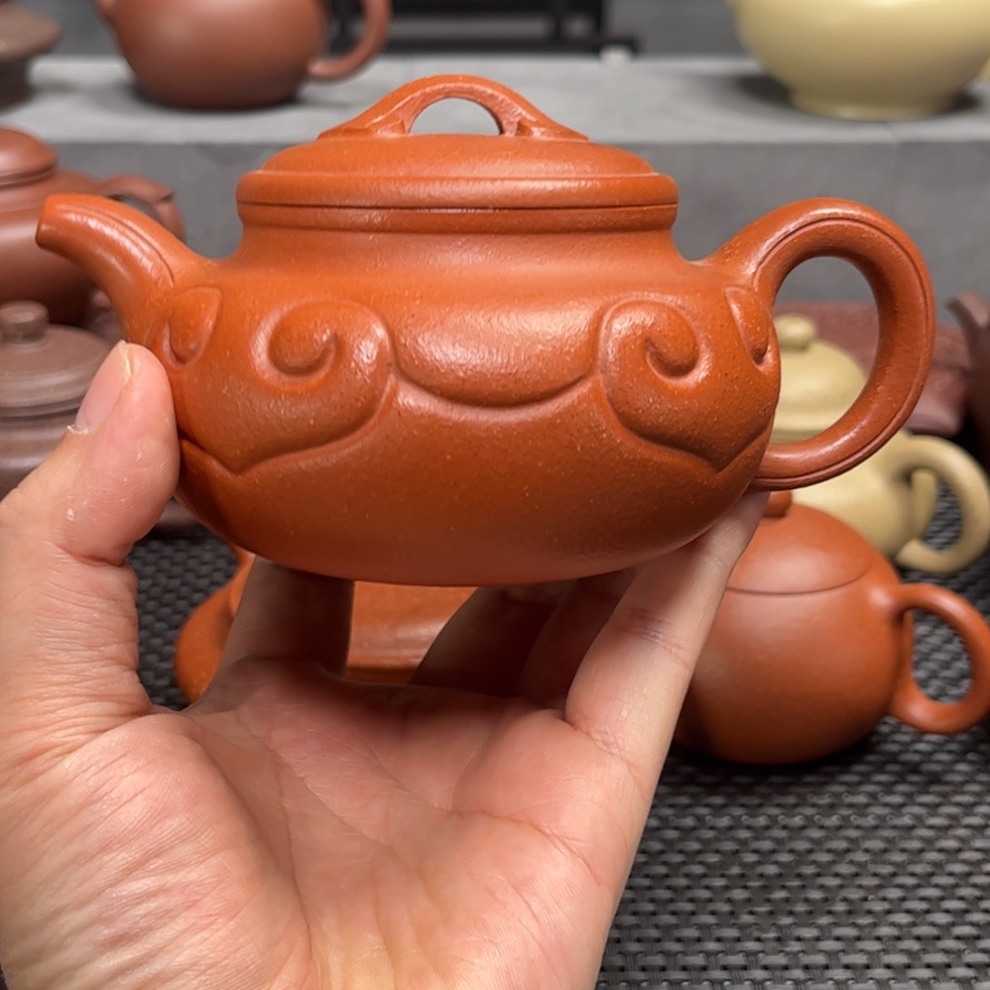 紫砂茶壶紫砂紫砂红降坡