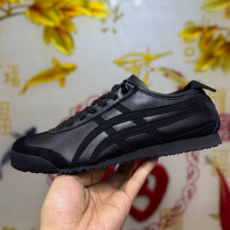 tiger2025新款鬼虎冢鞋黑色皮面阿甘tiger虎冢鞋鬼囧虎男鞋鬼逐虎