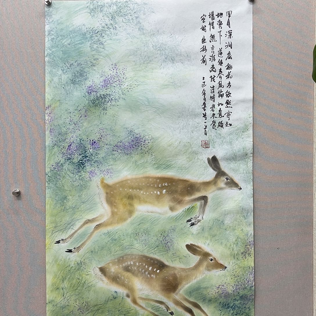 国画艺术家真人手绘